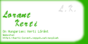 lorant kerti business card